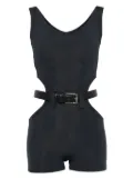 Vestiaire d'un Oiseau Libre cut-out belted playsuit - Black