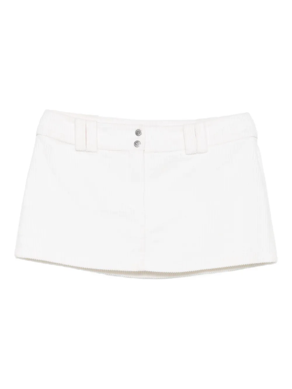 Vestiaire D'un Oiseau Libre Corduroy Mini Skirt In White