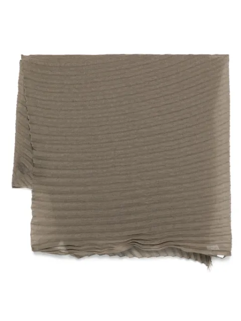 Issey Miyake Lenço de seda com pregas