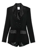 Vestiaire d'un Oiseau Libre satin-lapel tuxedo jumpsuit - Black