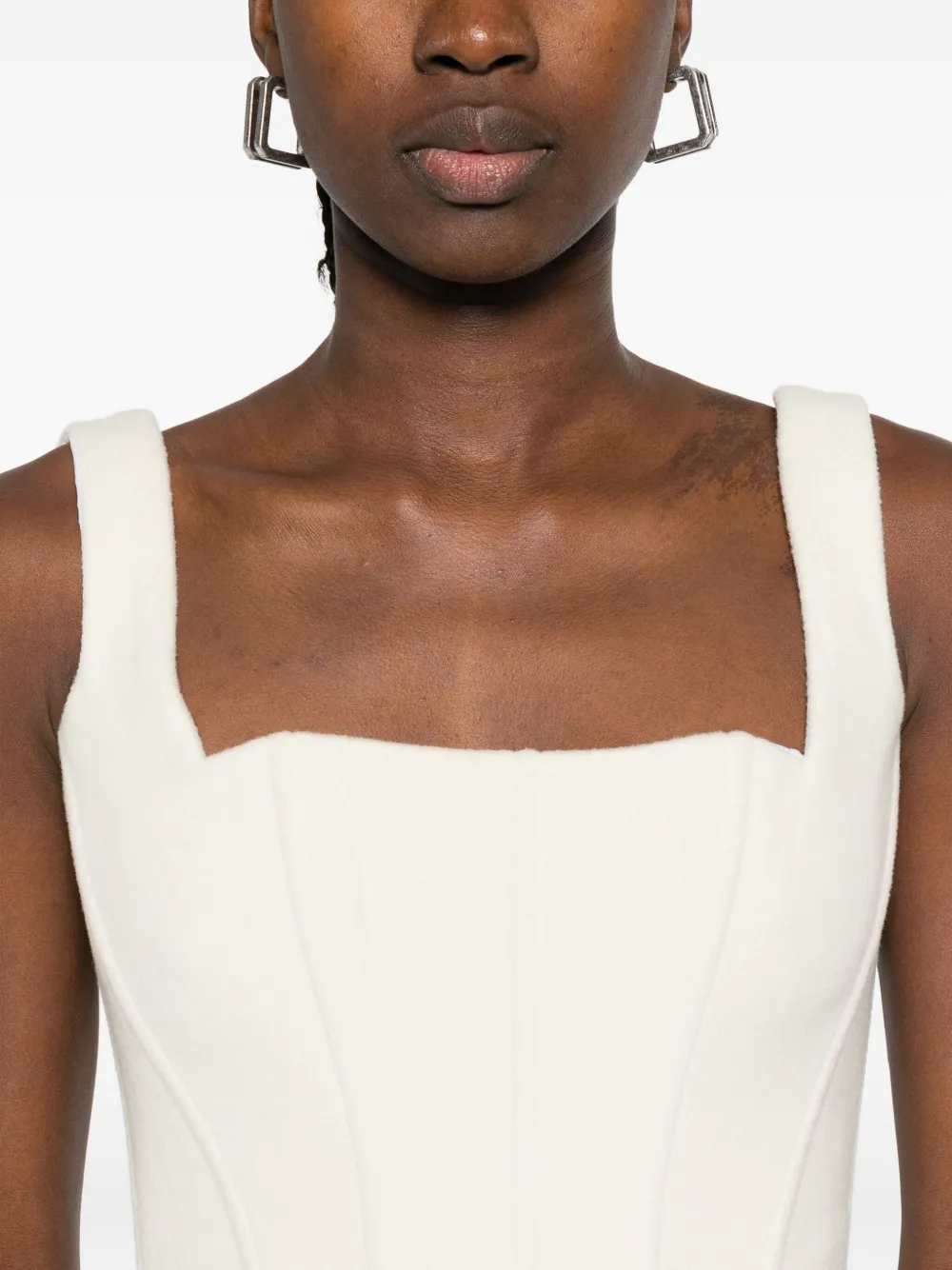 Vestiaire D'un Oiseau Libre Sleeveless Corset Top In White