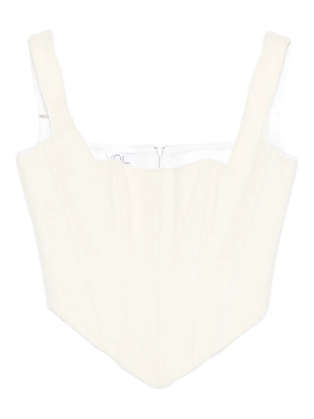 Vestiaire D'un Oiseau Libre Sleeveless Corset Top In White