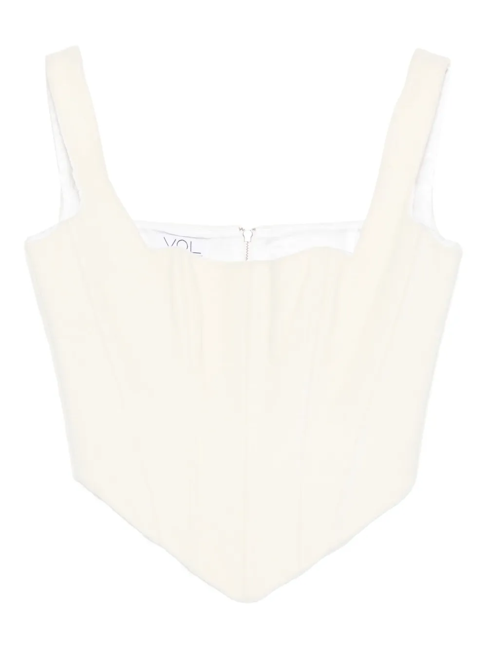 Vestiaire d'un Oiseau Libre ノースリーブ コルセットトップ - ニュートラル Vestiaire d'un Oiseau Libre ノースリーブ コルセットトップ - ニュートラル