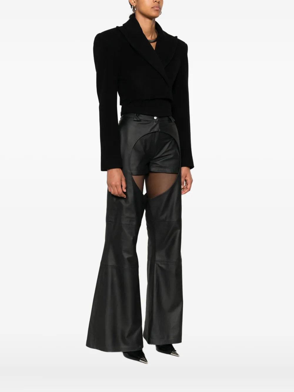 Vestiaire D'un Oiseau Libre Frayed-hem Jacket In Black