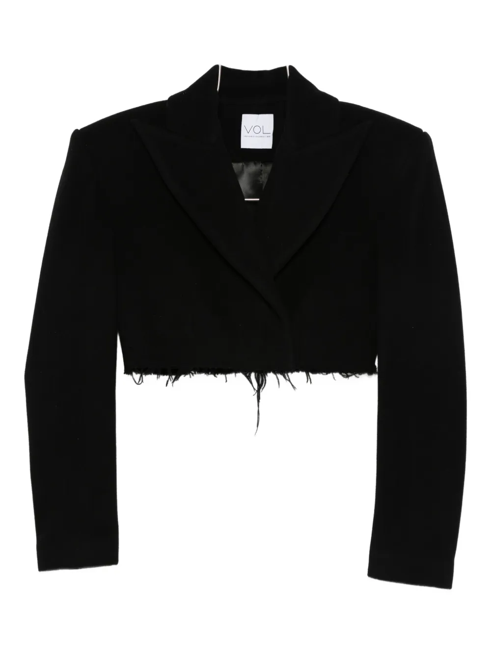 Vestiaire D'un Oiseau Libre Frayed-hem Jacket In Black