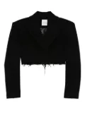 Vestiaire d'un Oiseau Libre frayed-hem jacket - Black