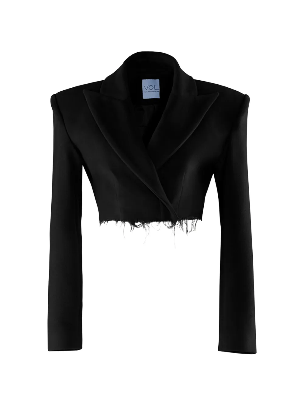 Vestiaire d'un Oiseau Libre frayed-hem jacket - Nero