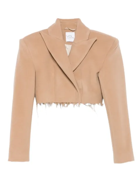 Vestiaire d'un Oiseau Libre frayed-hem cropped blazer