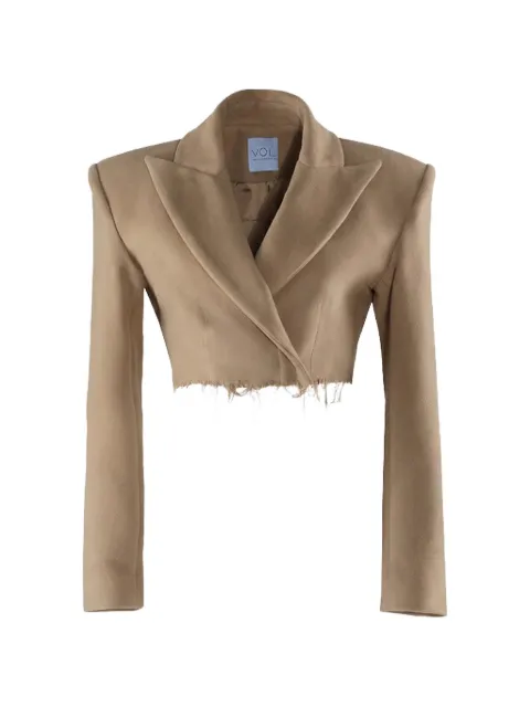 Vestiaire d'un Oiseau Libre frayed-hem cropped blazer