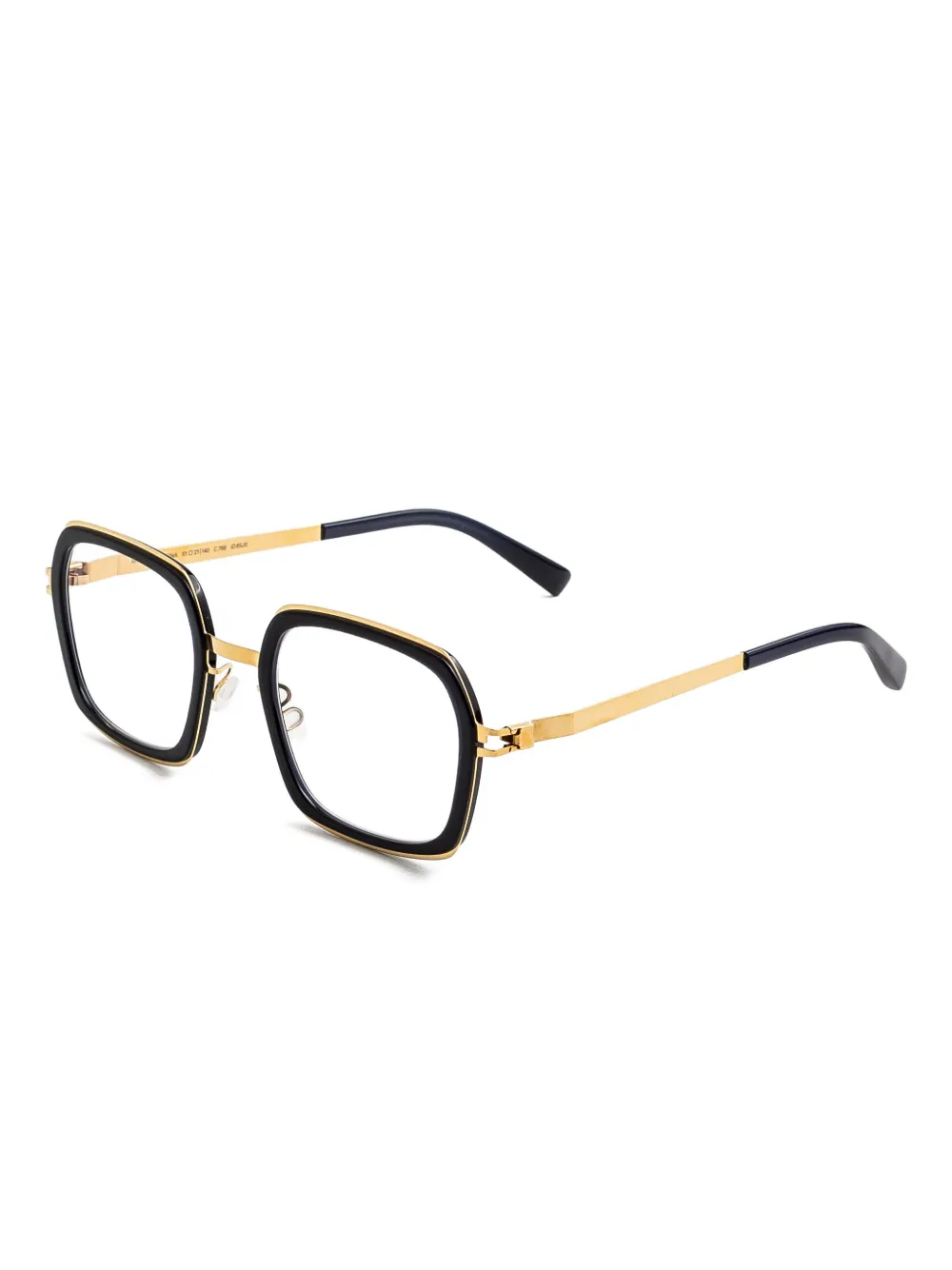 Mykita Bril met geometrisch montuur met goudkleurige details