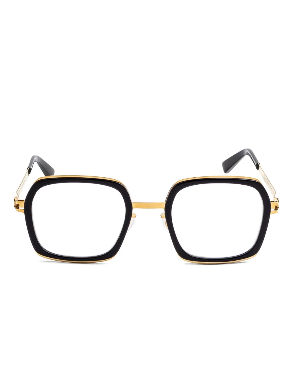 Mykita Bril met geometrisch montuur met goudkleurige details