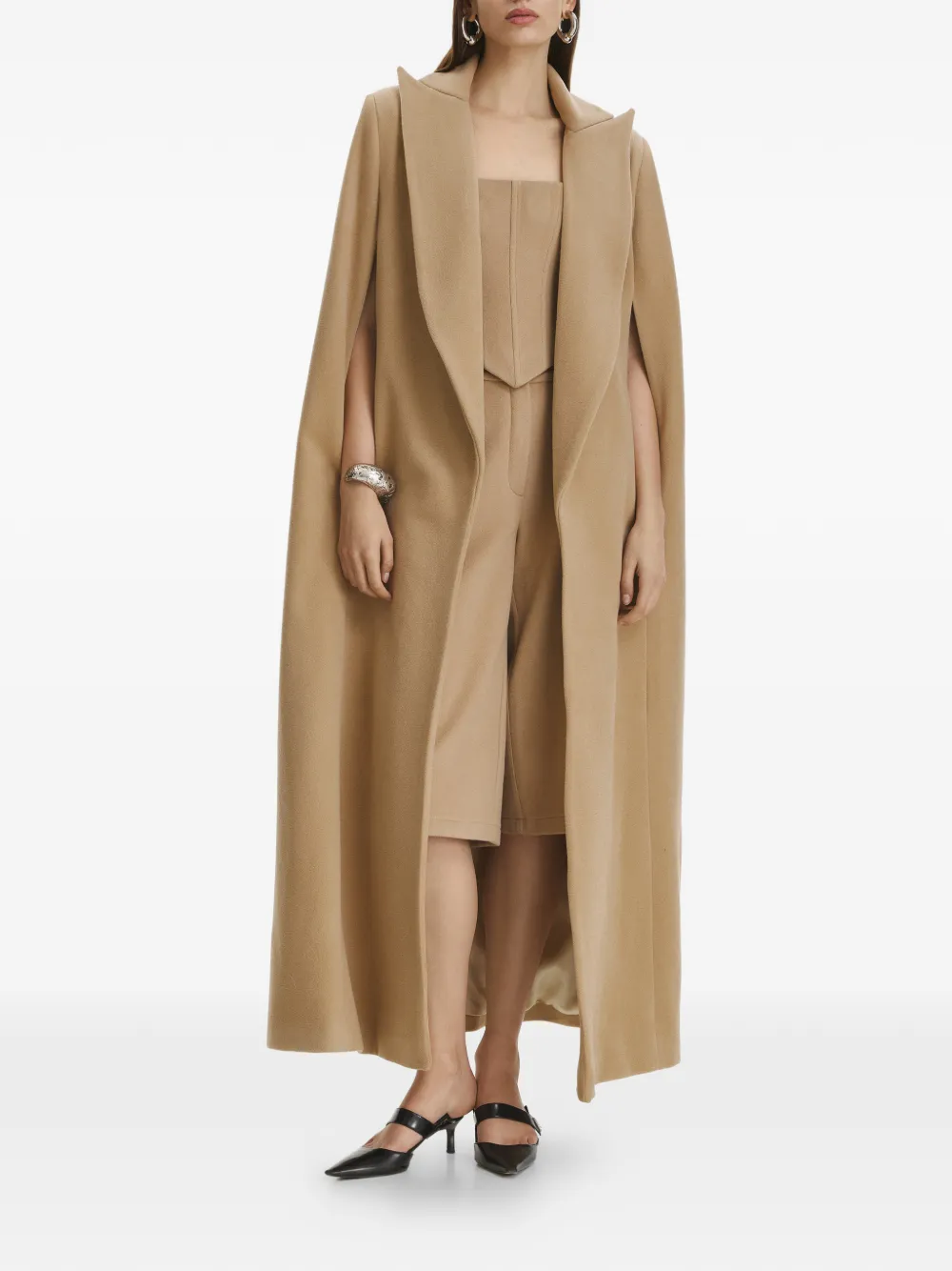 Vestiaire d'un Oiseau Libre collared slit cape | Capes | Image 2