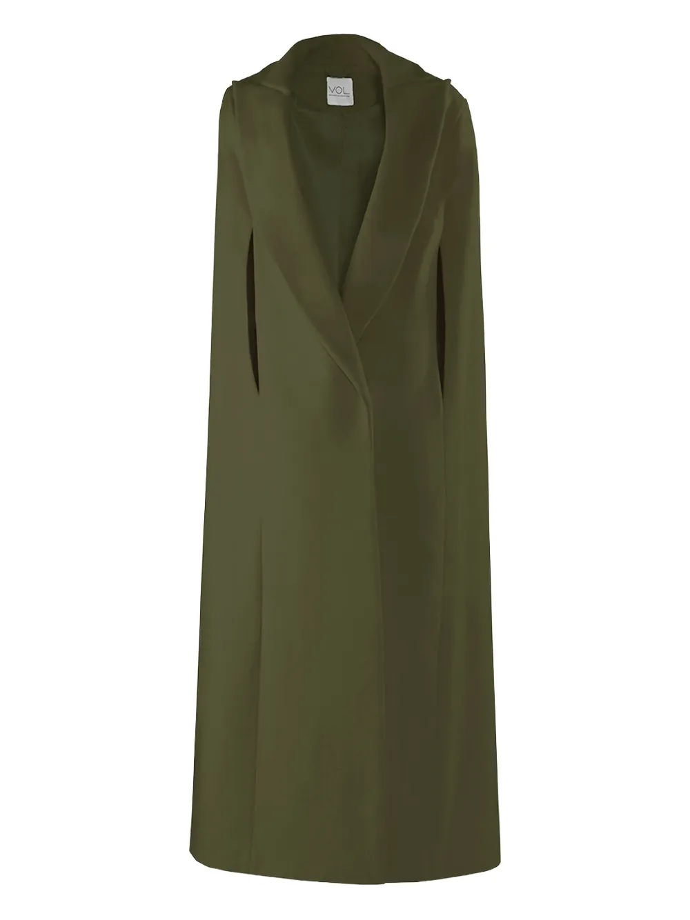 Vestiaire d'un Oiseau Libre collared slit cape | Green | Image 1