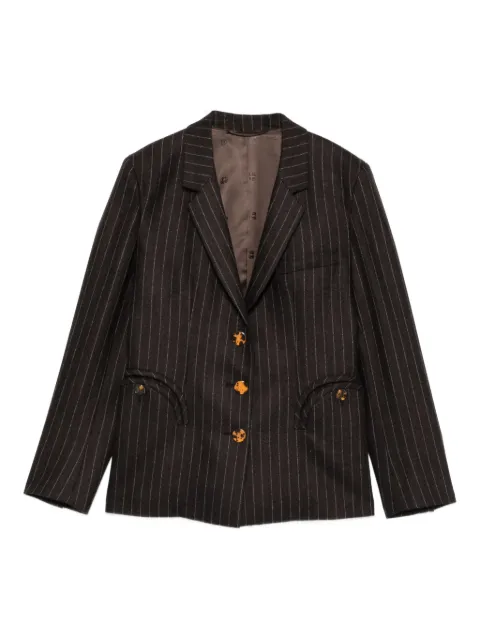 Blazé Milano Lady Maud pinstripe button-detail blazer