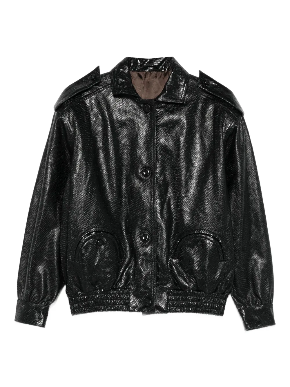 Blazé Milano Charlie bomberjack met knoopsluiting Zwart