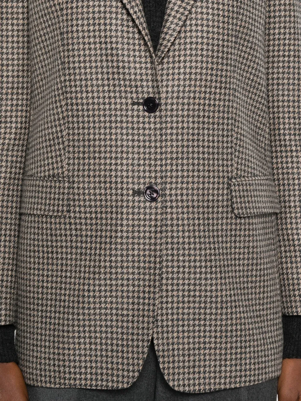 Tagliatore Blazer met pied-de-poule print Beige