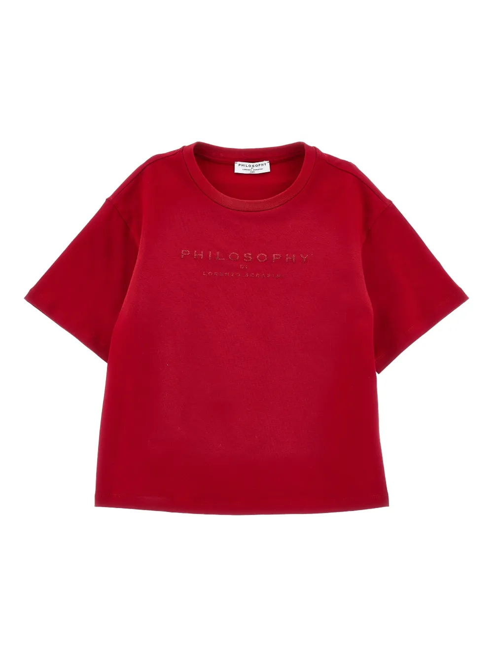 Philosophy Di Lorenzo Serafini Kids' Glitter-logo T-shirt In Red