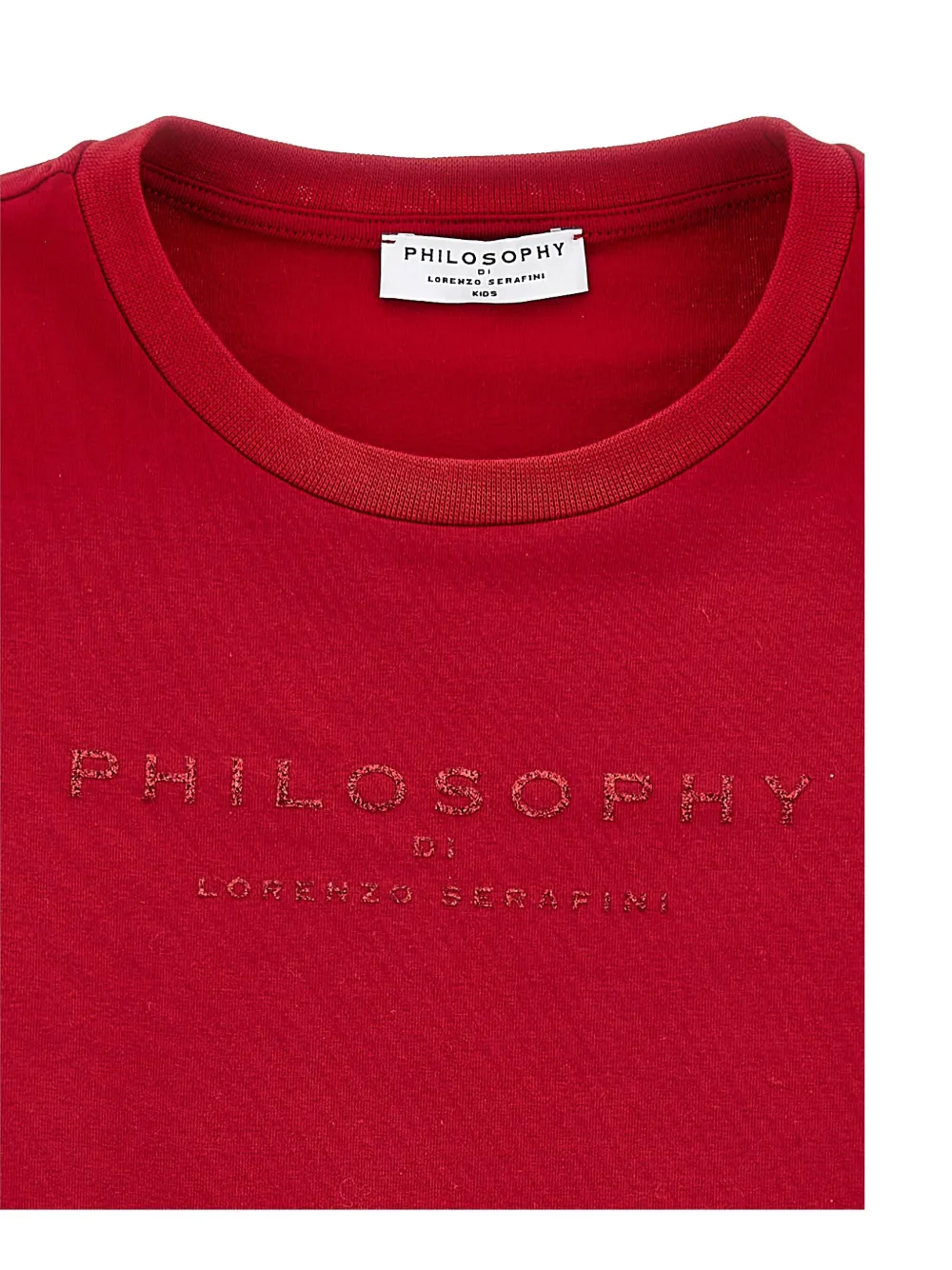 Philosophy Di Lorenzo Serafini Kids T-shirt met glitterlogo Rood