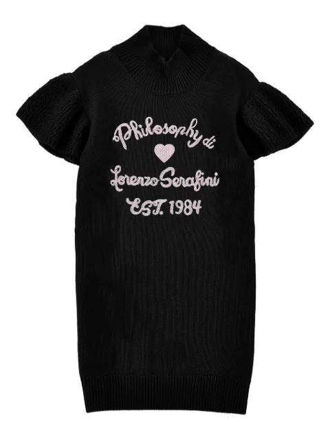 Philosophy Di Lorenzo Serafini Kids vestido tejido con volantes en las mangas