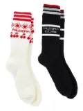 Philosophy Di Lorenzo Serafini Kids cherry stripe socks pack - White