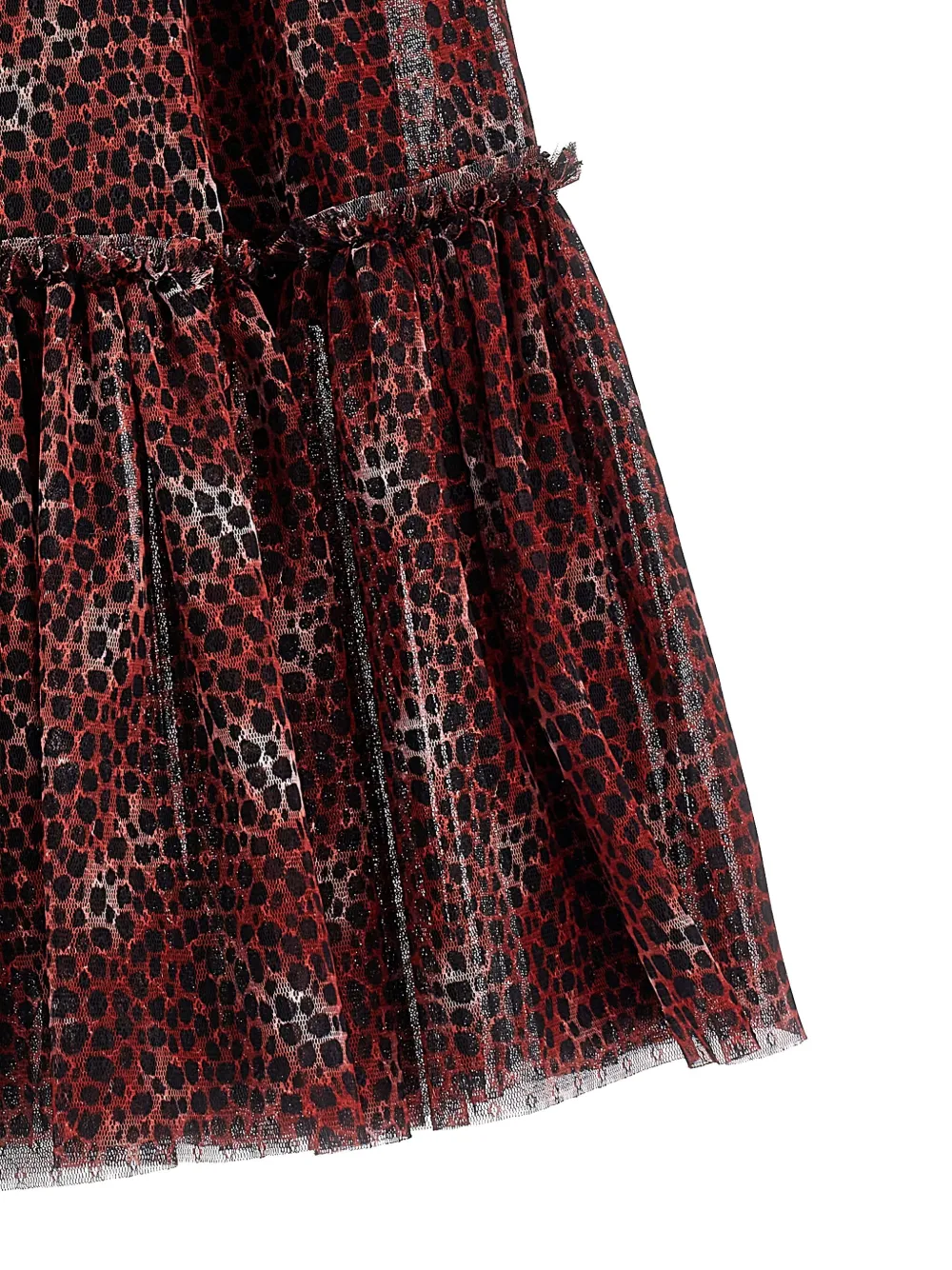Philosophy Di Lorenzo Serafini Kids Rok met luipaardprint en ruches Rood