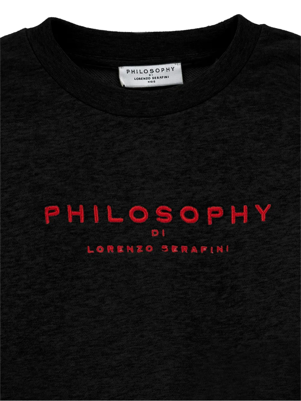 Philosophy Di Lorenzo Serafini Kids Sweater met trekkoord bij de mouwen Zwart