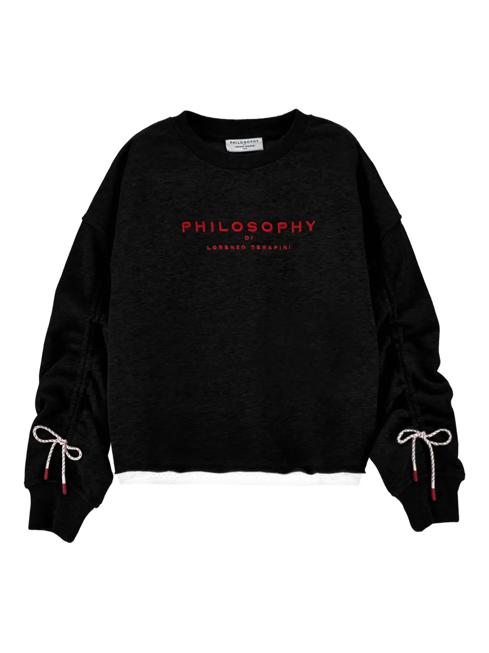 Philosophy Di Lorenzo Serafini Philosophy Kids  Drawstring Sweatshirt With Logo In Black