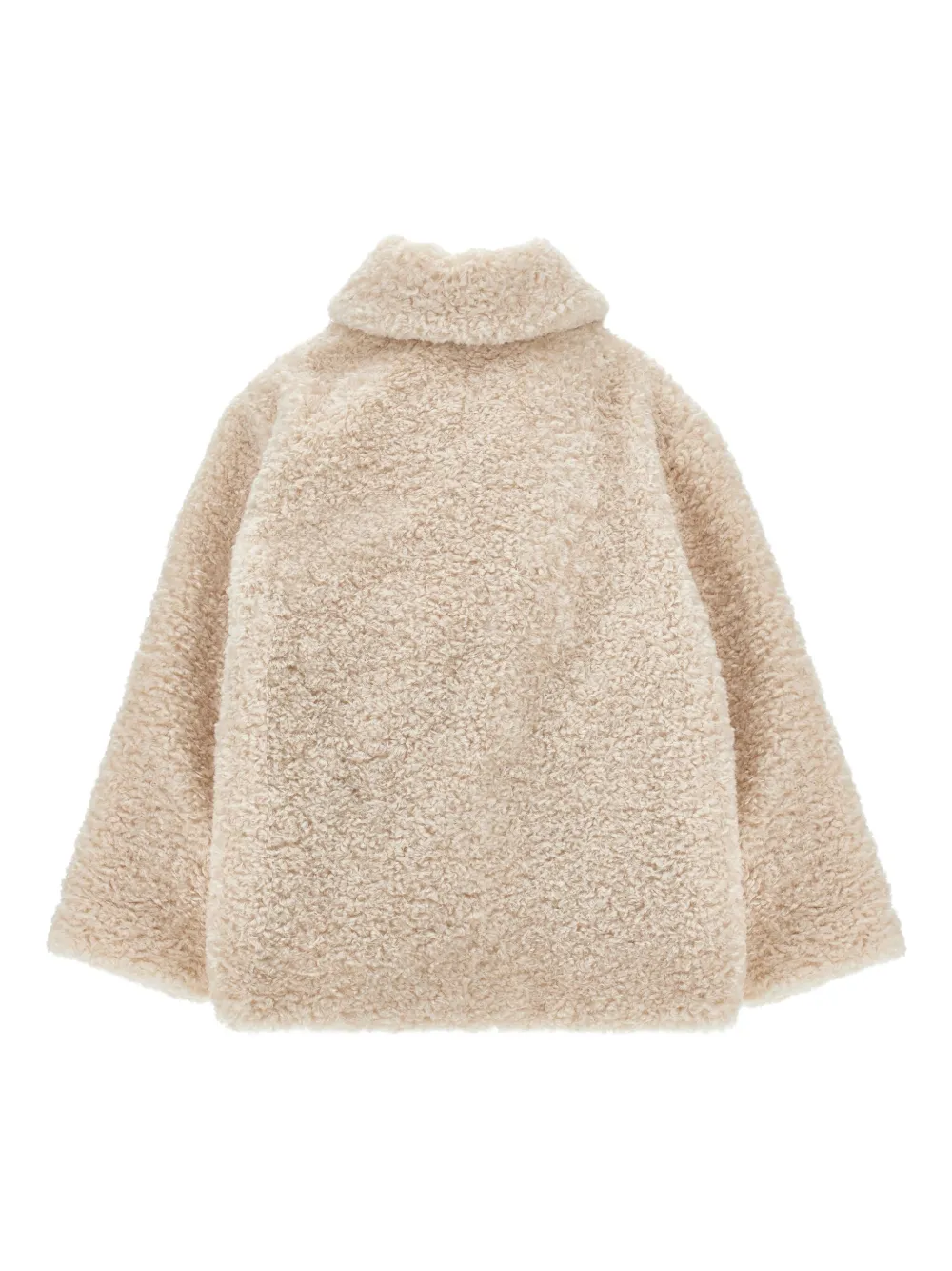 Philosophy Di Lorenzo Serafini Kids teddy double-breasted coat | Girls Faux Fur Coats | Image 2