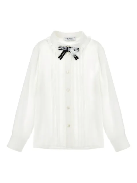 Philosophy Di Lorenzo Serafini Kids ruffled pussy-bow blouse