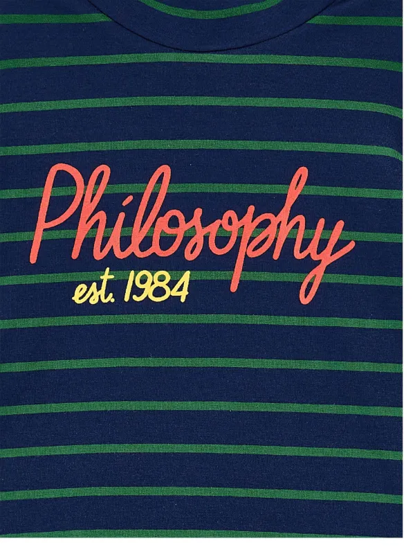 Philosophy Di Lorenzo Serafini Kids striped-pattern high-neck Top