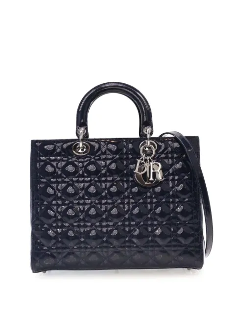 Christian Dior Pre-Owned 2011 Large Patent Cannage Lady Dior satchel