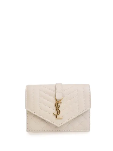 Saint Laurent Pre-Owned 2021 Grain De Poudre Triquilt Monogram Envelope Wallet small wallets
