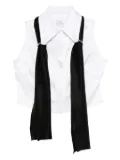 Vestiaire d'un Oiseau Libre scarf-detail shirt - White