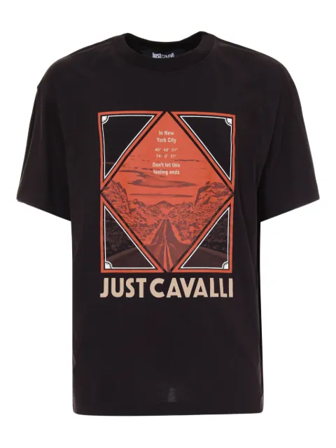 Just Cavalli playera con estampado gráfico