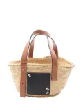 Loewe Pre-Owned 2010-2025 Studio Ghibli My Neighbor Totoro Small Raffia Dust Bunnies Basket tote bag - Brown