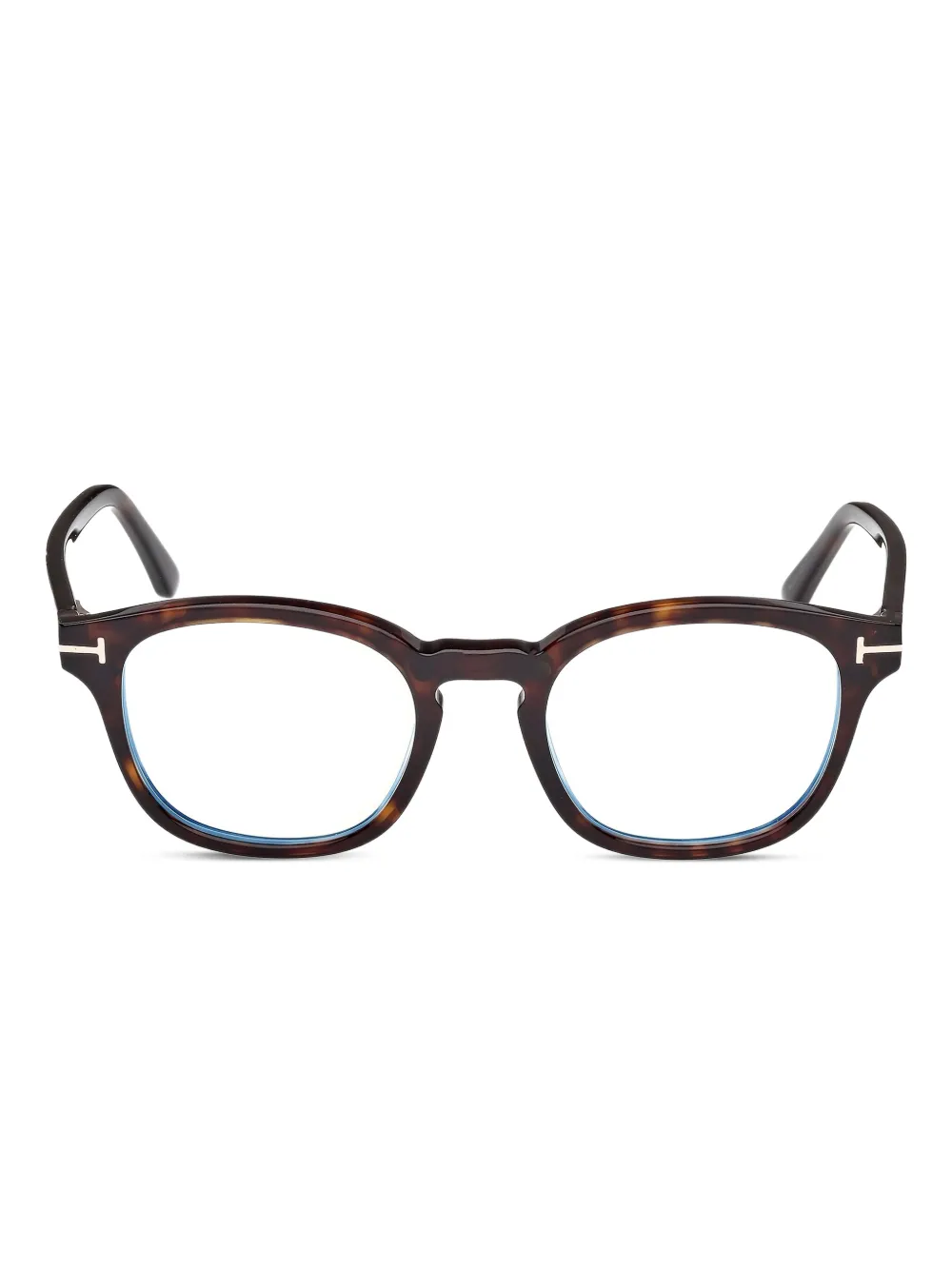 TOM FORD Eyewear Clip-on bril met rond montuur Bruin