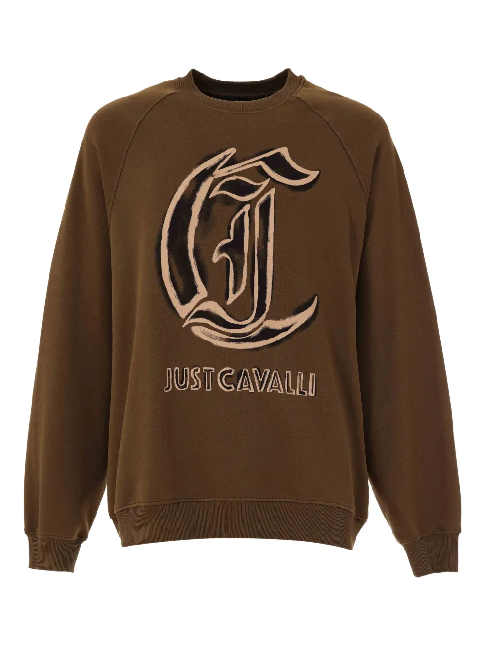 Just Cavalli logo-print raglan sweatshirt | Brown | Image 1