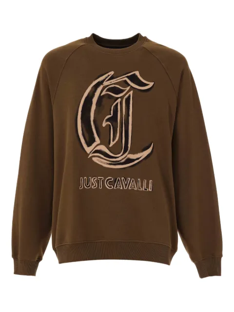 Just Cavalli sudadera con mangas raglán y logo estampado