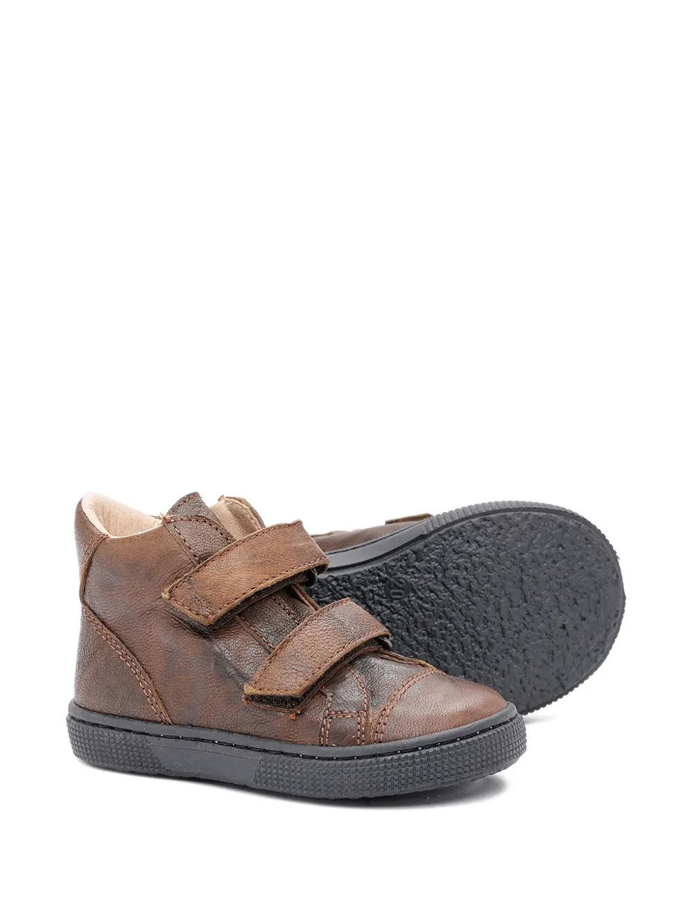 Pèpè Sneakers met bandje Bruin