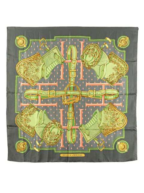 Hermès Pre-Owned 2000-2025 Selles A Housse Silk Scarf scarves
