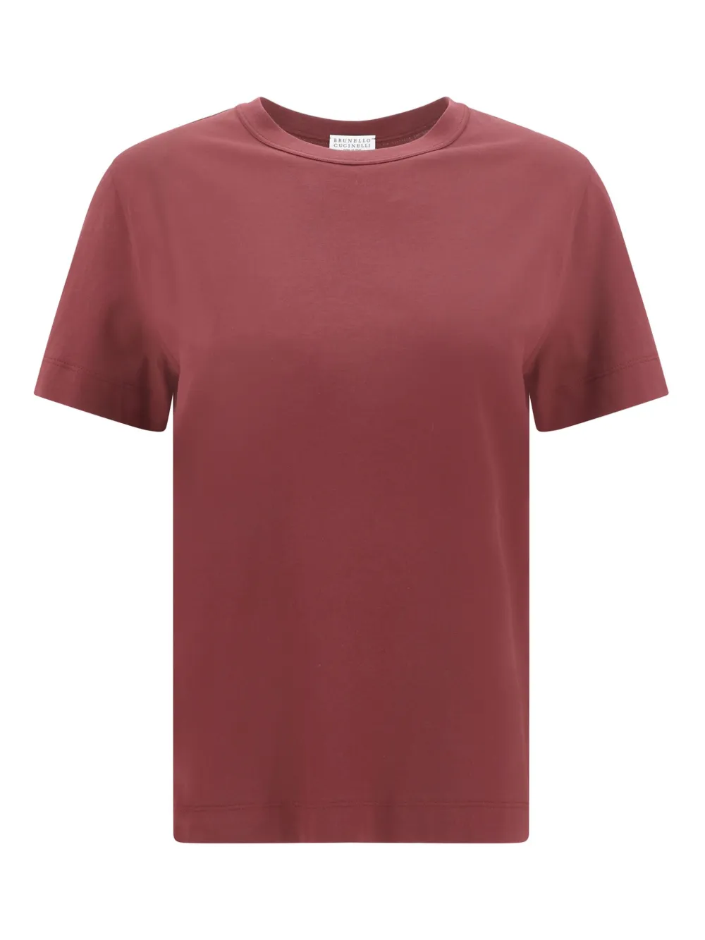 Brunello Cucinelli jewel-embellished ribbed T-shirt Rood