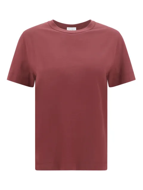 Brunello Cucinelli jewel-embellished ribbed T-shirt