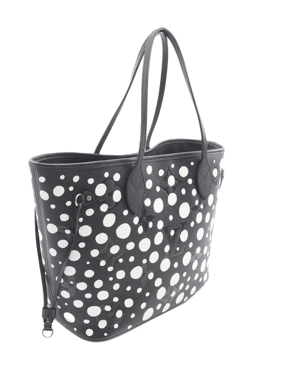 Pre-owned Louis Vuitton 2023 Yayoi Kusama Infinity Dots Monogram Empreinte Neverfull Mm Tote Bag In Black