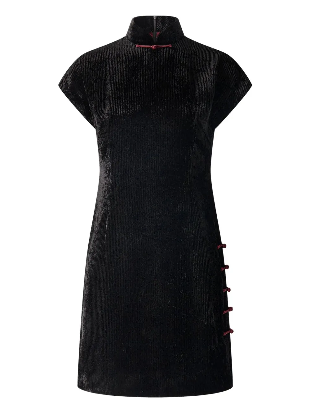 Qipao mandarin-collar velvet party dress