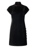 Shanghai Tang Qipao mandarin-collar velvet party dress - Black