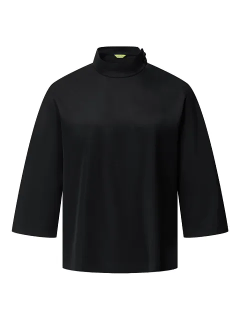 Shanghai Tang blusa con cuello de tortuga y detalle de botones