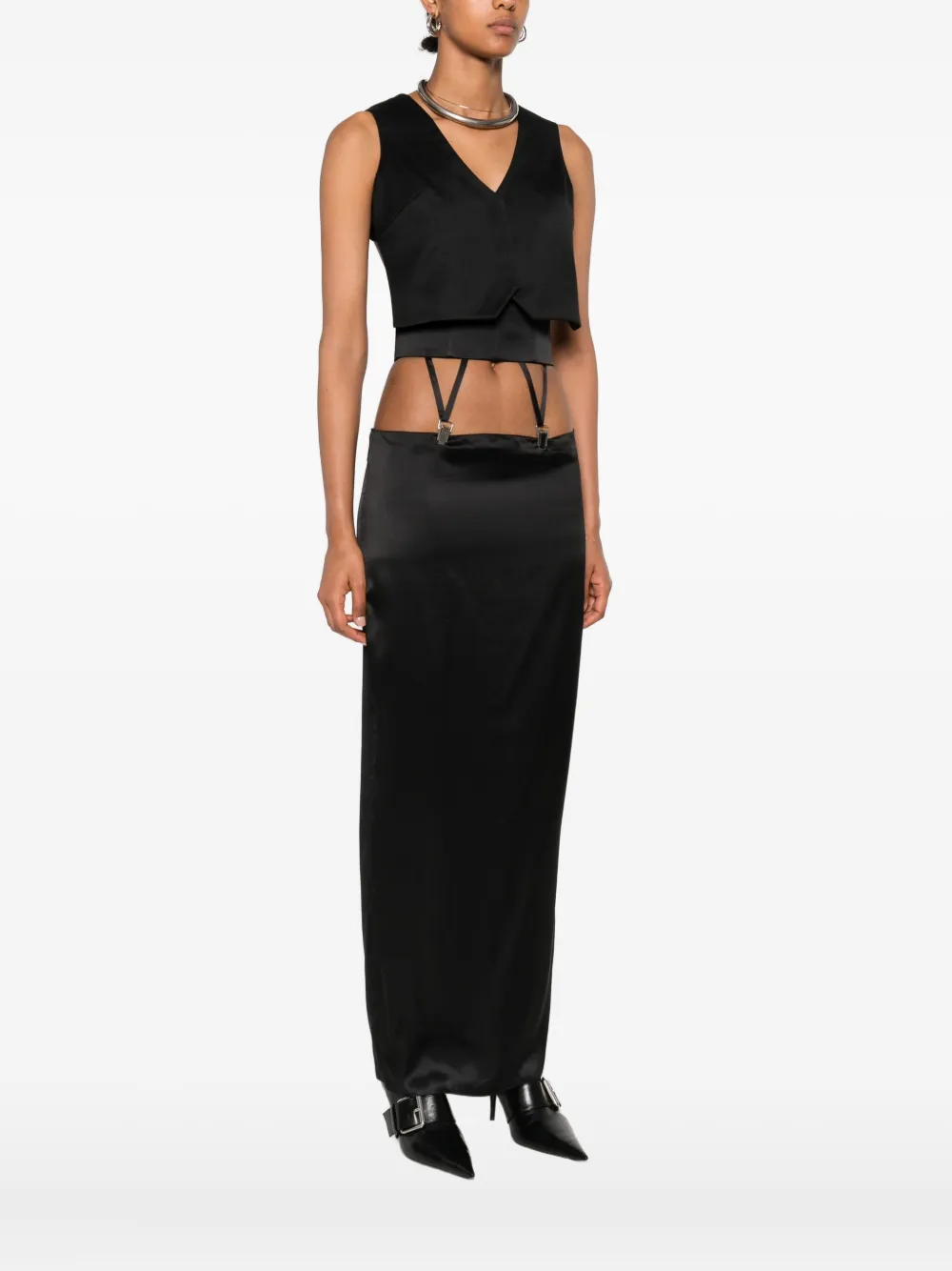 Vestiaire D'un Oiseau Libre Open-back Top In Black