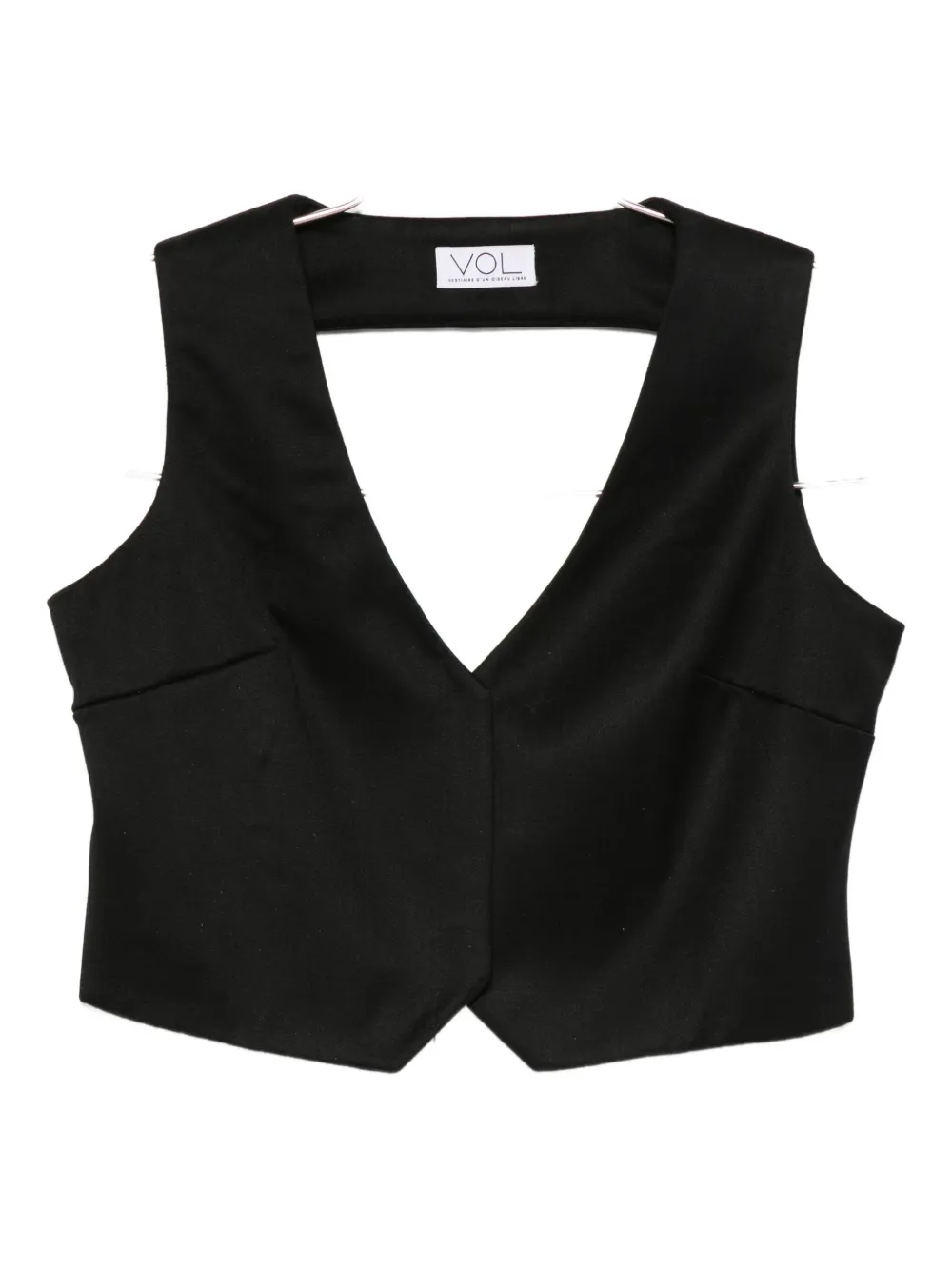 Vestiaire D'un Oiseau Libre Open-back Top In Black