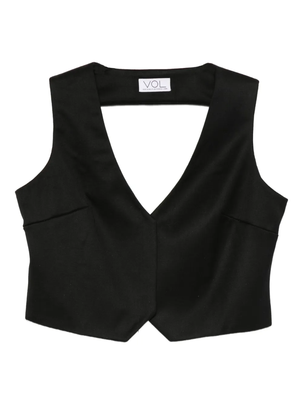 Vestiaire d'un Oiseau Libre open-back top | Black | Image 1