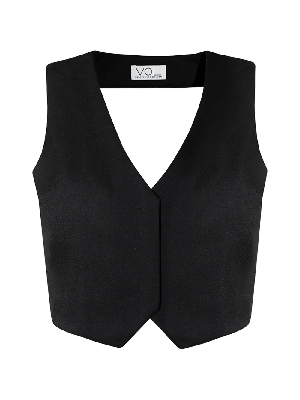 Vestiaire d'un Oiseau Libre open-back top - Nero